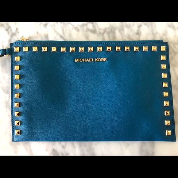 Michael Kors Large Studded Clutch Wristlet - Picture 2 of 7